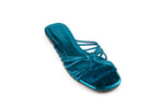 Rasteira Mommy Salto Baixo Azul