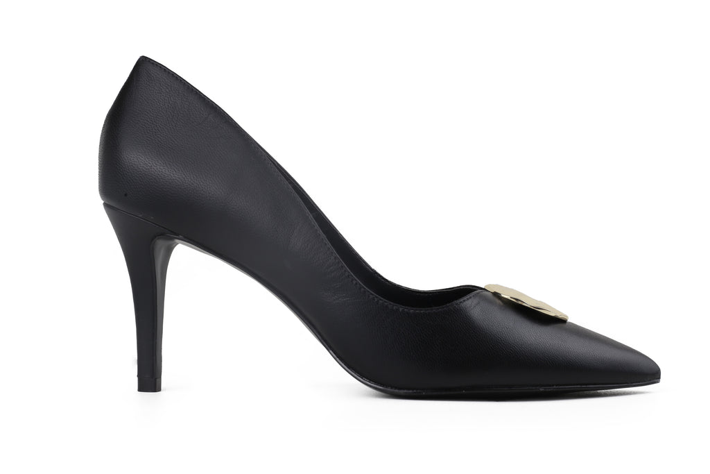 Scarpin Maria Salto Médio Preto