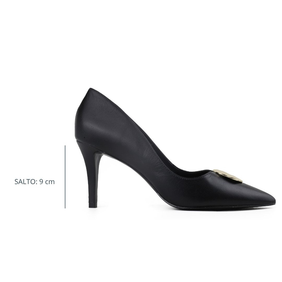 Scarpin Maria Salto Médio Preto