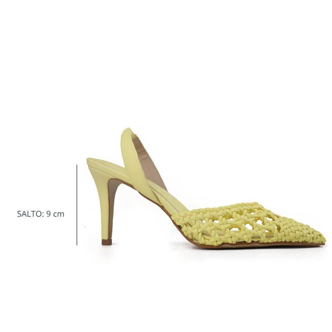Slingback Izabel Salto Médio Amarelo